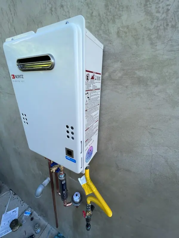 Tankless water heater installation for Fox Hollow homes